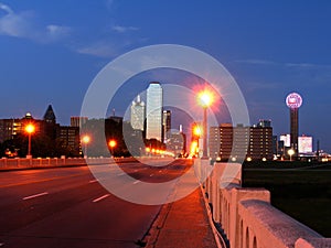 Dallas skyline at dusk