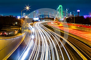 Dallas skyline by night