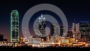 Dallas skyline by night