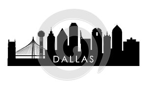 Dallas skyline silhouette. photo