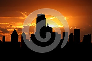 Dallas Skyline at sunset