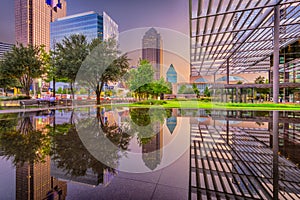 Dallas, Texas Cityscape and Plaza