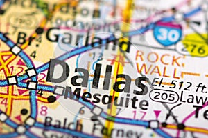 Dallas, Texas on map