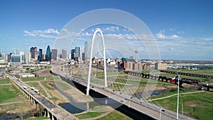 Dallas, Texas, USA Drone Skyline Aerial