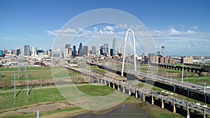 Dallas, Texas, USA Drone Skyline Aerial