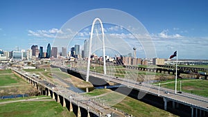 Dallas, Texas, USA Drone Skyline Aerial