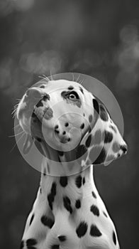 Dalmatian Dog in Black and White