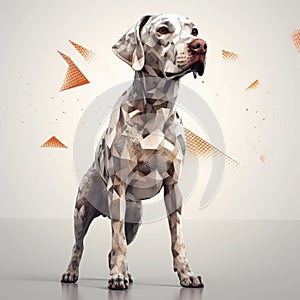 Dalmatian dog standing on white background