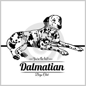 Dalmatian Dog - vector illustration for t-shirt, logo and template badges