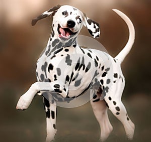 Playful Dalmatian photo