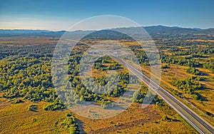 Dalmatina highway that connects the north and south of the Croatia