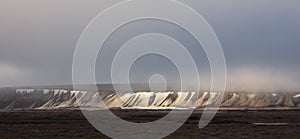 Dalton Highway, Alaska, USA. Glaciers and icebergs in the Arctic Circle