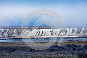 Dalton Highway, Alaska, USA. Glaciers and icebergs in the Arctic Circle