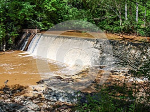 Dam along Elkin & Alleghany Rail Trail