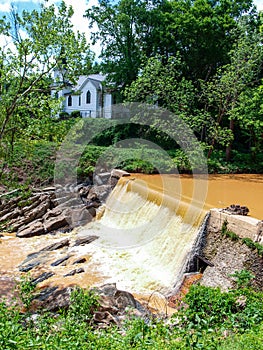 Dam along Elkin & Alleghany Rail Trail