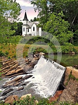 Dam along Elkin & Alleghany Rail Trail