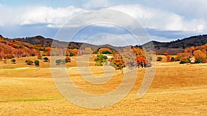 Dam Autumn in Inner Mongolia