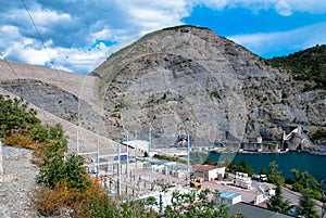 Dam of Barrage Serre-PonÃ§on, southeast France.