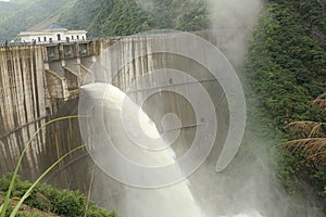 Dam discharge water