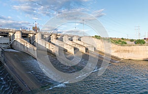 Dam gate in evening, The Pa Sak Cholasit Dam