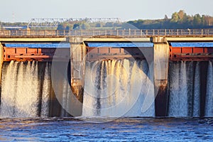 Dam of hydroelectric power.