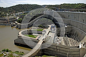 Dam of a hydroelectric power station