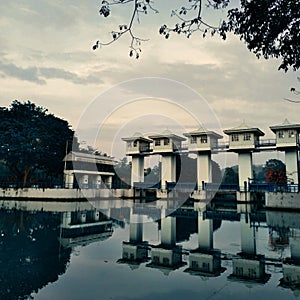 a dam in indonesia country