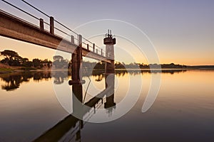 Dam intake at sunrise