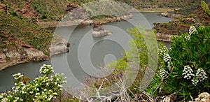 Dam with interior island, Gran canaria