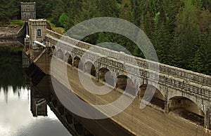 The dam at Lake Laggan, Scotland