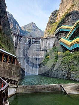 Dam in the Longqing Valley Scenic Area