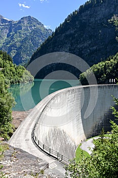 Dam of Malvaglia on Blenio valley photo