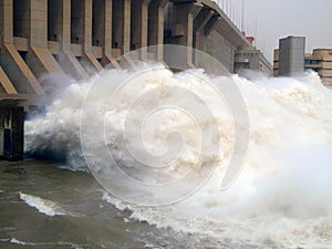 Dam of the Merowe hydroelectric power station photo