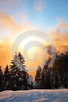 Sunset on Dam Mountain