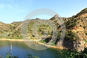 Dam near Vallehermoso on La Gomera Island, Canary Islands, Spain