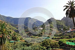 Dam near Vallehermoso on La Gomera Island, Canary Islands, Spain