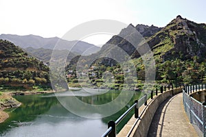 Dam near Vallehermoso on La Gomera Island, Canary Islands, Spain