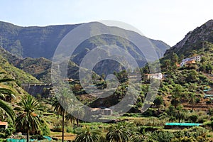 Dam near Vallehermoso on La Gomera Island, Canary Islands, Spain