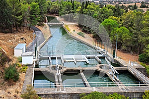Water reservoir, Barragem de Odivelas, Baixo Alentejo, Portugal photo
