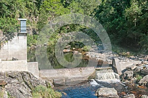 Dam at the old bridge over the Bloukrans River