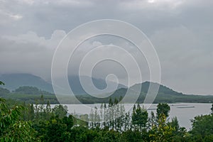 A dam picks the water for the agriculture , Thai