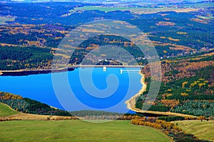 Dam Prisecnice aerial photo.