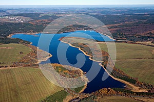 Dam Prisecnice aerial photo.