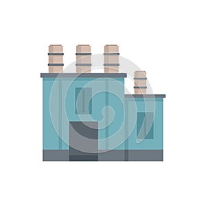 Dam recycle factory icon flat isolated vector