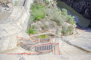 Dam red stairs