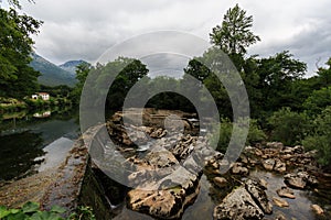 Dam on the river Ason Ramales de la Victoria, Cantabria