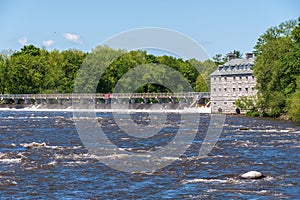 Dam on the river in Terrebonne