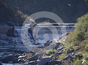 Dam in the San Antonio river,  Cuesta Blanca, Cordoba, Argentina