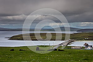 Dam from South Ronaldsay to Glims Holm Island.