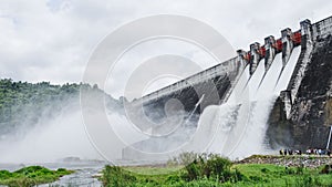 Dam and spillways Khun Dan Prakan Chon Dam, NAKHONNAYOK, THAIL